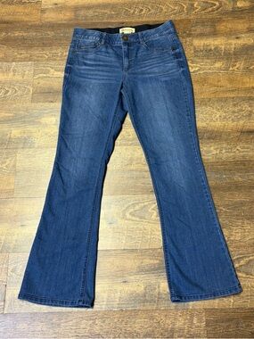 Democracy Ab Technology Itty Bitty Boot Jeans Womens 8 Blue Denim Stretch Flare